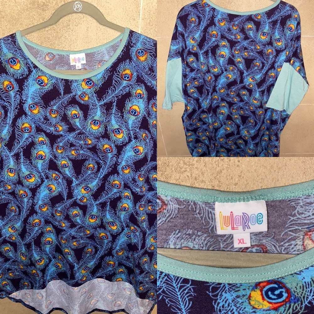 LulaRoe LLR Irma Peacock Sz XL
